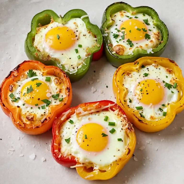 Aromatic Baked Bell Pepper Egg Nests for a Cosy Weekend