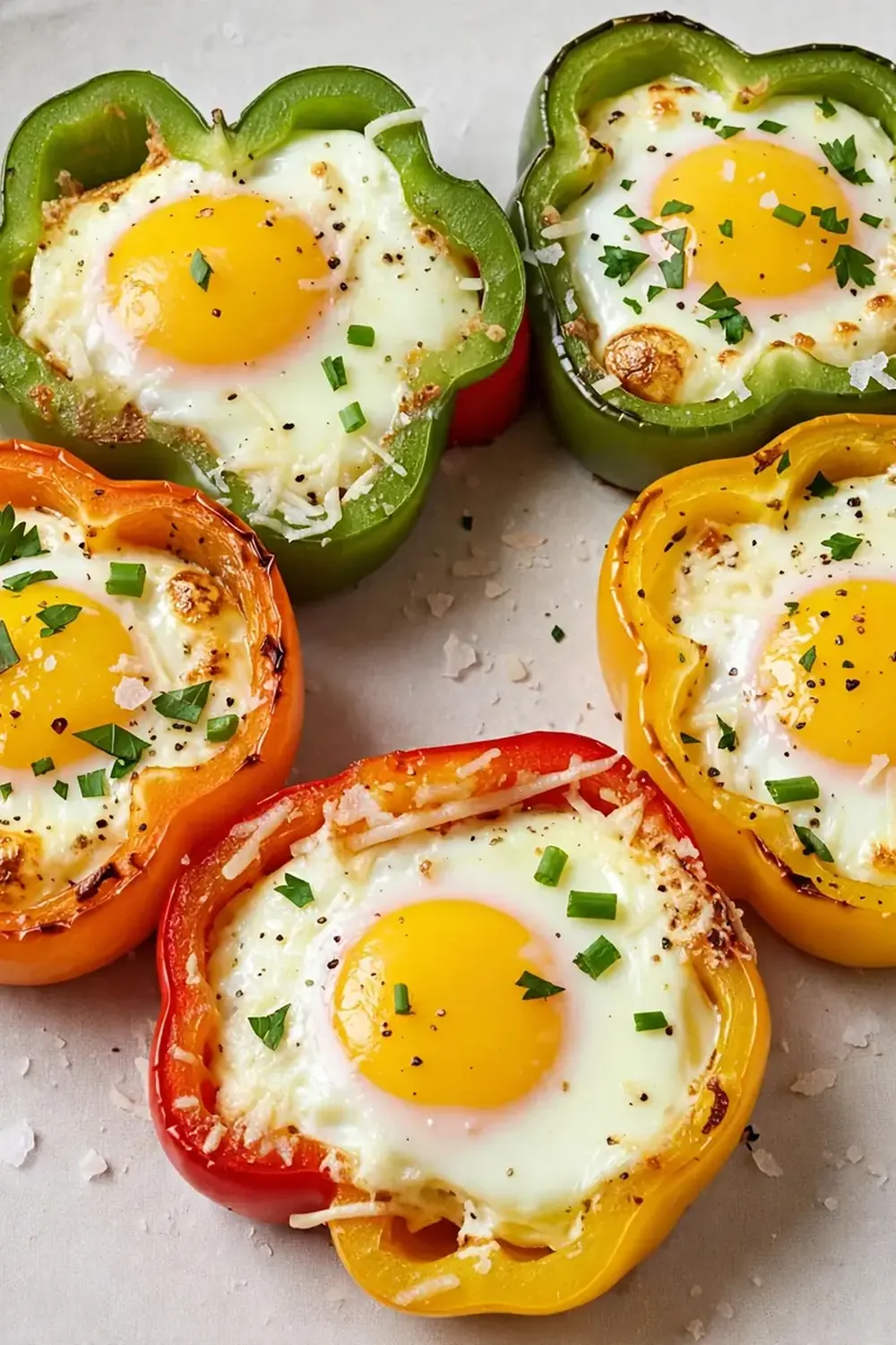 Baked Bell Pepper Egg Nests