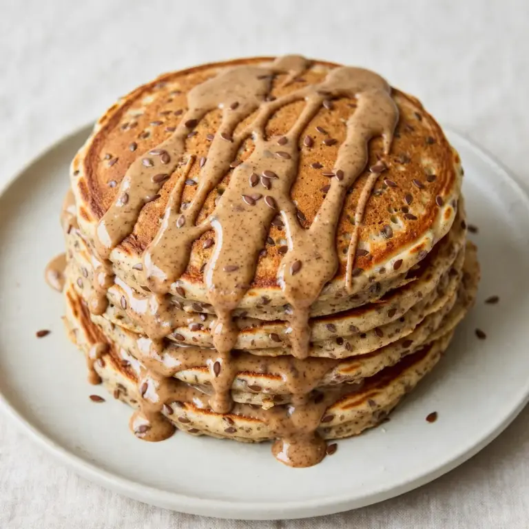 Aromatic Comfort Quick Almond Butter and Flaxseed Pancakes