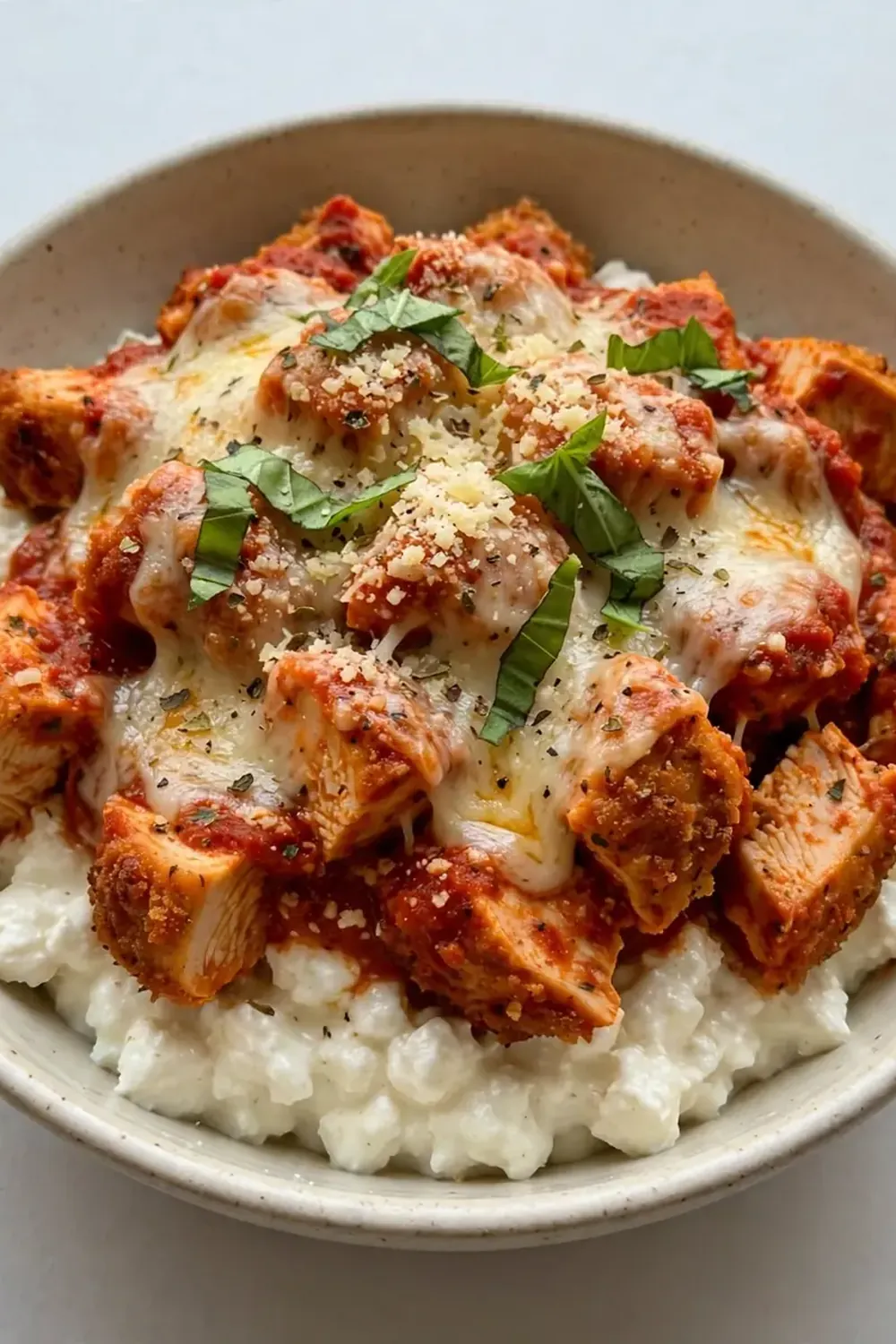 Chicken Parm Cottage Cheese Bowl