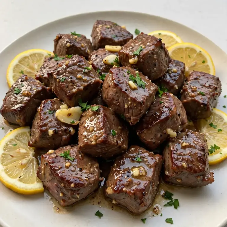Savor The Aroma 15-Minute Lemon Garlic Butter Steak Bites