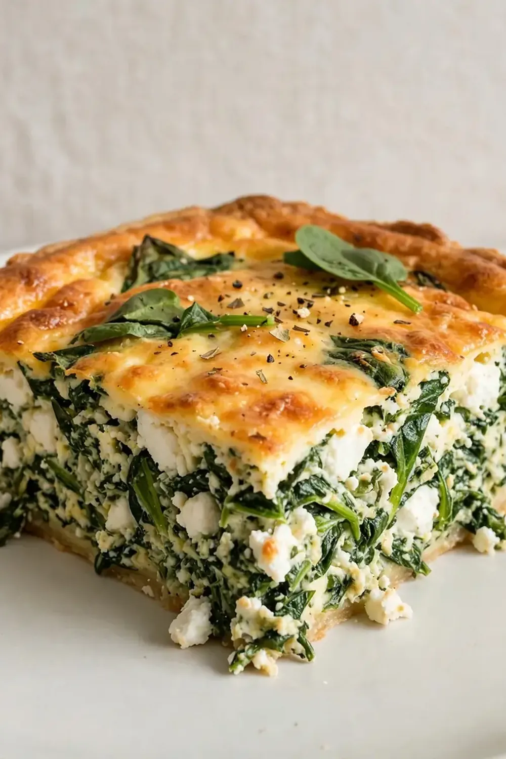 Crustless Spinach and Feta Quiche